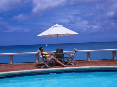 Woman At Resort, Barbados by Lee Foster Pricing Limited Edition Print image