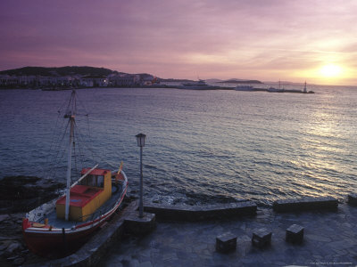 View Of Ocean At Sunset, Mykonos, Greece by Kristi Bressert Pricing Limited Edition Print image