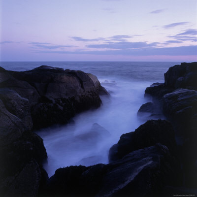 Flowing Surf Near Rocks, Monhegan Island, Maine by Stephen Gassman Pricing Limited Edition Print image