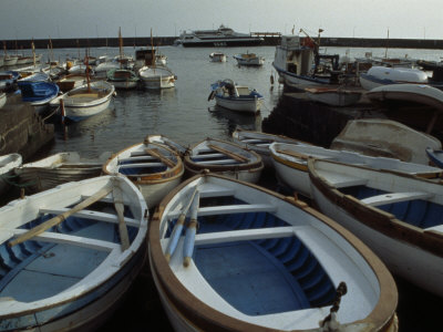 Boats, Marina At Sunrise, Capri, Italy by Scott Christopher Pricing Limited Edition Print image