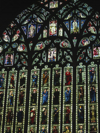 Stained Glass In Church, London, Uk by Rick Strange Pricing Limited Edition Print image