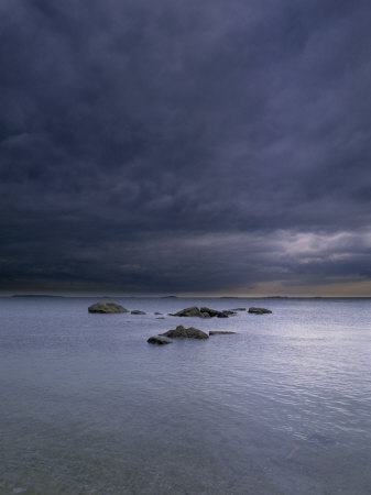 Clouds Over Water And Rocks, Beverly, Ma by Gareth Rockliffe Pricing Limited Edition Print image