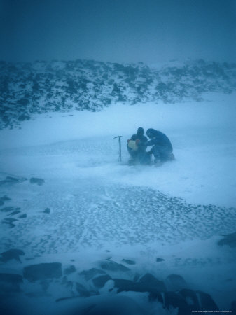Two People In Blizzard Conditions, Antarctica by Chester Jonathan Pricing Limited Edition Print image