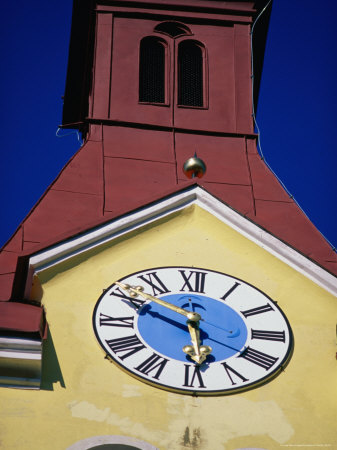 Clock Face On Church, Austria by Chris Mellor Pricing Limited Edition Print image