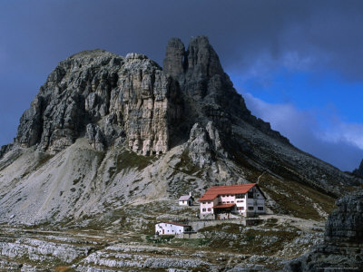 Rifugio Locatelli Below Torte Toblino, Dolomiti Di Sesto Natural Park, Trentino-Alto-Adige, Italy by Grant Dixon Pricing Limited Edition Print image