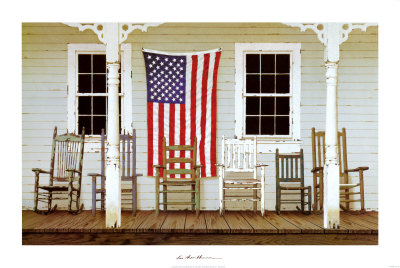 Chair Family With Flag by Zhen-Huan Lu Pricing Limited Edition Print image
