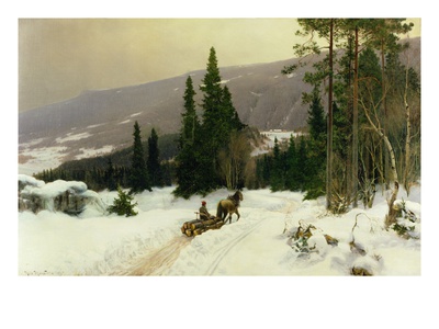 Winter, 1895 (Oil On Canvas) by Nils Hansteen Pricing Limited Edition Print image