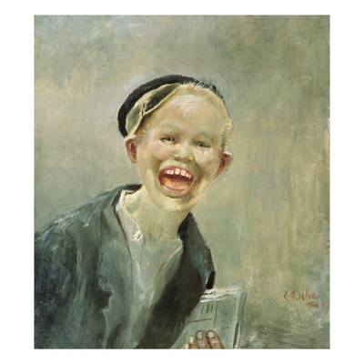 Newspaper Boy (Oil On Canvas) by Christian Krohg Pricing Limited Edition Print image