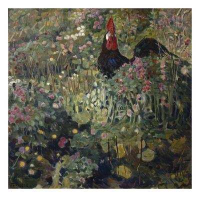 The Rooster (Oil On Canvas) by Bernhard Dorotheus Folkestad Pricing Limited Edition Print image