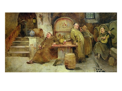 Wine And Song, 1895 (Oil On Canvas) by Nils Bergslien Pricing Limited Edition Print image