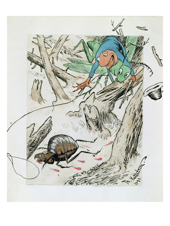 Flea Hunt In The Virgin Forest, 1893 (W/C On Paper) by Theodor Severin Kittelsen Pricing Limited Edition Print image