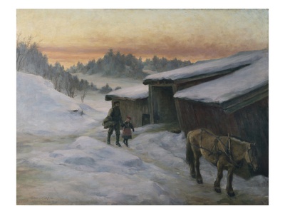 From Sandviken, 1873 (Oil On Canvas) by Hans Gude Pricing Limited Edition Print image