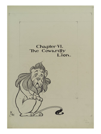 Chapter Vi, The Cowardly Lion by William W. Denslow Pricing Limited Edition Print image