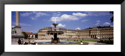 Fountain In Front Of A Palace, Schlossplatz, Stuttgart, Germany by Panoramic Images Pricing Limited Edition Print image
