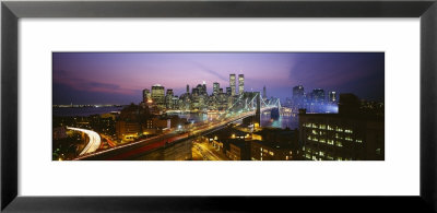 Buildings Lit Up At Night, World Trade Center, Manhattan, New York City, New York, Usa by Panoramic Images Pricing Limited Edition Print image