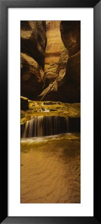Waterfall In Canyons, North Creek, Great West Canyon, Zion National Park, Utah, Usa by Panoramic Images Pricing Limited Edition Print image