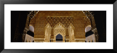 Carving On The Wall Of A Palace, Court Of Lions, Alhambra, Granada, Andalusia, Spain by Panoramic Images Pricing Limited Edition Print image