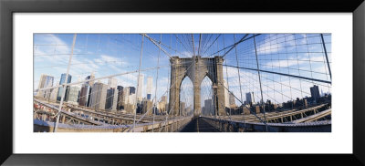 Railings Of Brooklyn Bridge, Manhattan, New York City, New York, Usa, by Panoramic Images Pricing Limited Edition Print image