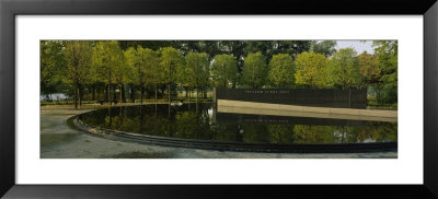 Reflection Of Trees In A Pool, Korean War Veterans Memorial, Washington Dc, Usa by Panoramic Images Pricing Limited Edition Print image