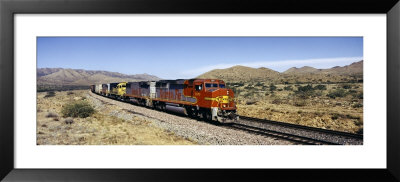 Train On Santa Fe Railroad Track, Arizona, Usa by Panoramic Images Pricing Limited Edition Print image