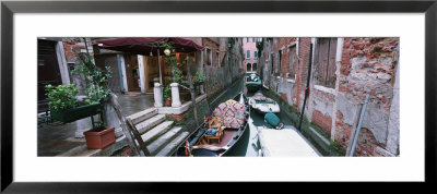Gondolas In A Canal, Grand Canal, Venice, Italy by Panoramic Images Pricing Limited Edition Print image