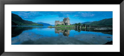 Reflection Of A Castle In Water, Eilean Donan Castle, Loch Duich, Highlands, Scotland by Panoramic Images Pricing Limited Edition Print image