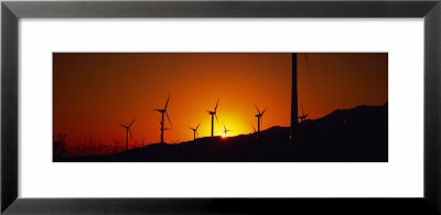 Wind Turbines At Dusk, Palm Springs, California, Usa by Panoramic Images Pricing Limited Edition Print image