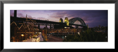 Bridge Lit Up At Night, Sydney Harbor Bridge, Sydney, New South Wales, Australia by Panoramic Images Pricing Limited Edition Print image