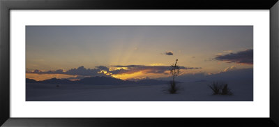 Clouds Over A Desert At Sunset, White Sands National Monument, New Mexico, Usa by Panoramic Images Pricing Limited Edition Print image