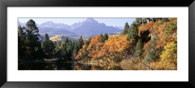 Waterfront And Mountain Range, Uncompahgre National Forest, Colorado, Usa by Panoramic Images Pricing Limited Edition Print image