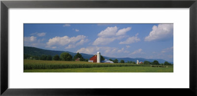 Cultivated Field In Front Of A Barn, Kishacoquillas Valley, Pennsylvania, Usa by Panoramic Images Pricing Limited Edition Print image