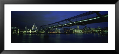 Bridge Across A River, Millennium Bridge, Thames River, London, England by Panoramic Images Pricing Limited Edition Print image