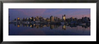 Reflection Of Buildings In Water, Coal Harbor, Vancouver, British Columbia, Canada by Panoramic Images Pricing Limited Edition Print image