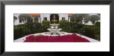 Azaleas Growing Near A Fountain In A Garden, Boca Grande, Gasparilla Island, Florida, Usa by Panoramic Images Pricing Limited Edition Print image