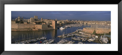 Boats Docked At A Port, Old Port, Marseille, Bouches-Du-Rhone, Provence-Alpes-Cote Daze, France by Panoramic Images Pricing Limited Edition Print image