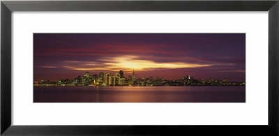 Buildings Lit Up At Dusk, San Francisco, California, Usa by Panoramic Images Pricing Limited Edition Print image