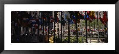 Flags In A Row, Rockefeller Plaza, Manhattan, New York, Usa by Panoramic Images Pricing Limited Edition Print image