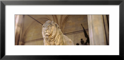 Lion Sculpture In Front Of A Building, Munich, Germany by Panoramic Images Pricing Limited Edition Print image