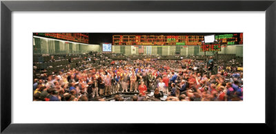 Large Group Of People On The Trading Floor, Chicago Board Of Trade, Chicago, Illinois, Usa by Panoramic Images Pricing Limited Edition Print image