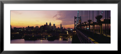 Bridge Over A River, Benjamin Franklin Bridge, Philadelphia, Pennsylvania, Usa by Panoramic Images Pricing Limited Edition Print image
