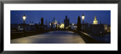 Street Light On A Bridge, Charles Bridge, Prague, Czech Republic by Panoramic Images Pricing Limited Edition Print image