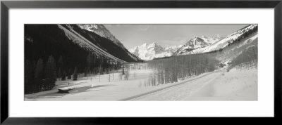 Snow Covered Landscape, Maroon Bells, Colorado, Usa by Panoramic Images Pricing Limited Edition Print image