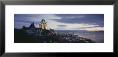 Building Lit Up At Dusk, Chateau Frontenac, Quebec City, Quebec, Canada by Panoramic Images Pricing Limited Edition Print image