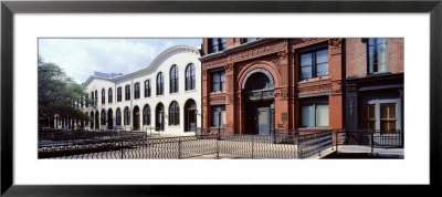 Railing In Front Of A Building, Savannah Cotton Exchange, Savannah, Georgia, Usa by Panoramic Images Pricing Limited Edition Print image