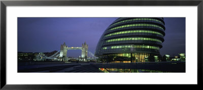 City Hall And Tower Bridge, London, England by Panoramic Images Pricing Limited Edition Print image