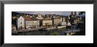 Buildings Along A River, River Limmat, Zurich, Switzerland by Panoramic Images Pricing Limited Edition Print image