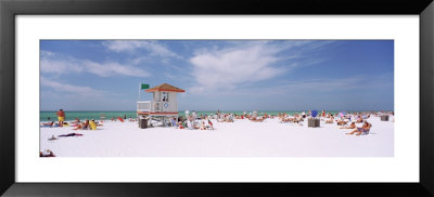 Group Of People On The Beach, Siesta Key Beach, Florida, Usa by Panoramic Images Pricing Limited Edition Print image