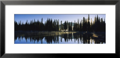 Reflection Of Pine Trees In A Lake, Sparks Lake, Deschutes County, Oregon, Usa by Panoramic Images Pricing Limited Edition Print image