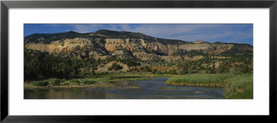 River In Front Of A Mountain, Chama River Canyon Wilderness Area, New Mexico, Usa by Panoramic Images Pricing Limited Edition Print image