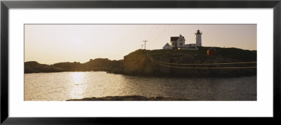 Lighthouse On A Hill, Nubble Lighthouse, Cape Neddick, York, Maine, Usa by Panoramic Images Pricing Limited Edition Print image